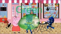 Learn Colors with PJ Mask Catboy Night Ninja Peppa Pig blow color Balloons