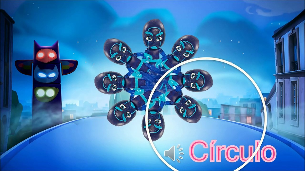 Pj Masks heroes en pijamas en español puzzle completo  5 - Figuras Geometricas para niños de 2-4