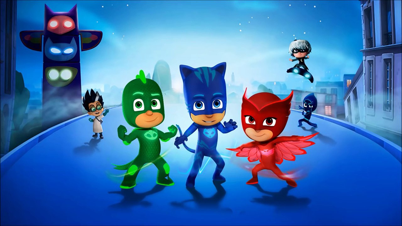 Pj Masks heroes en pijamas en español puzzle completo  6 - FAST SLOW en ingles con Peppa Pig y Blaze