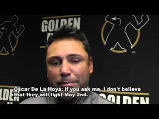 Oscar De La Hoya: Mayweather Is Scared Of Pacquiao