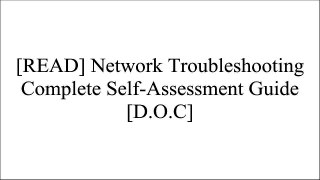 [V7LTg.E.B.O.O.K] Network Troubleshooting Complete Self-Assessment Guide by Gerardus Blokdyk [W.O.R.D]