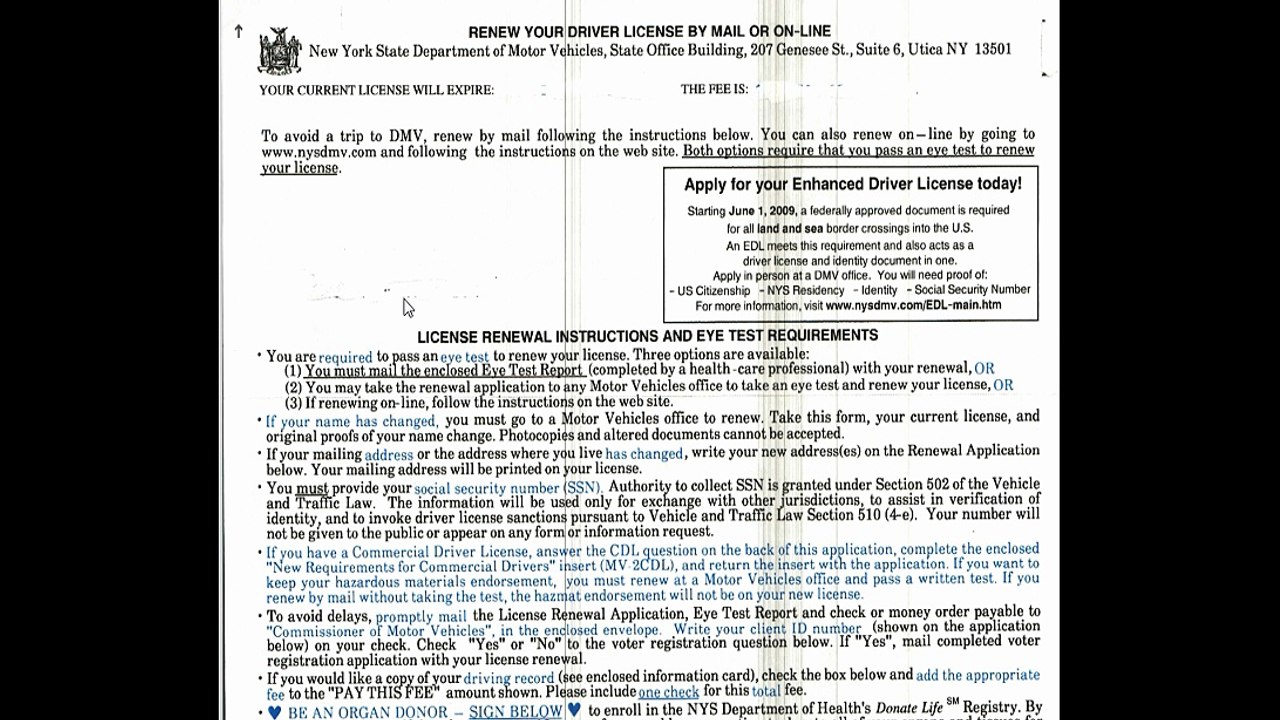 DMV renew license by mail or by phone
