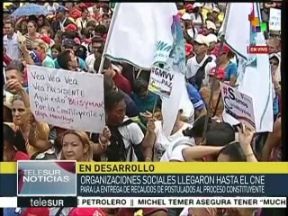 Venezuela: organizaciones entregan al CNE recaudos para Constituyente