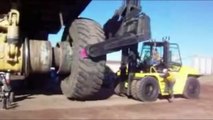 HIPNÓTICA vídeo Extreme cambio de neumáticos Kit de reparación Cómo se hace CAT BelAZ VOLVO camión
