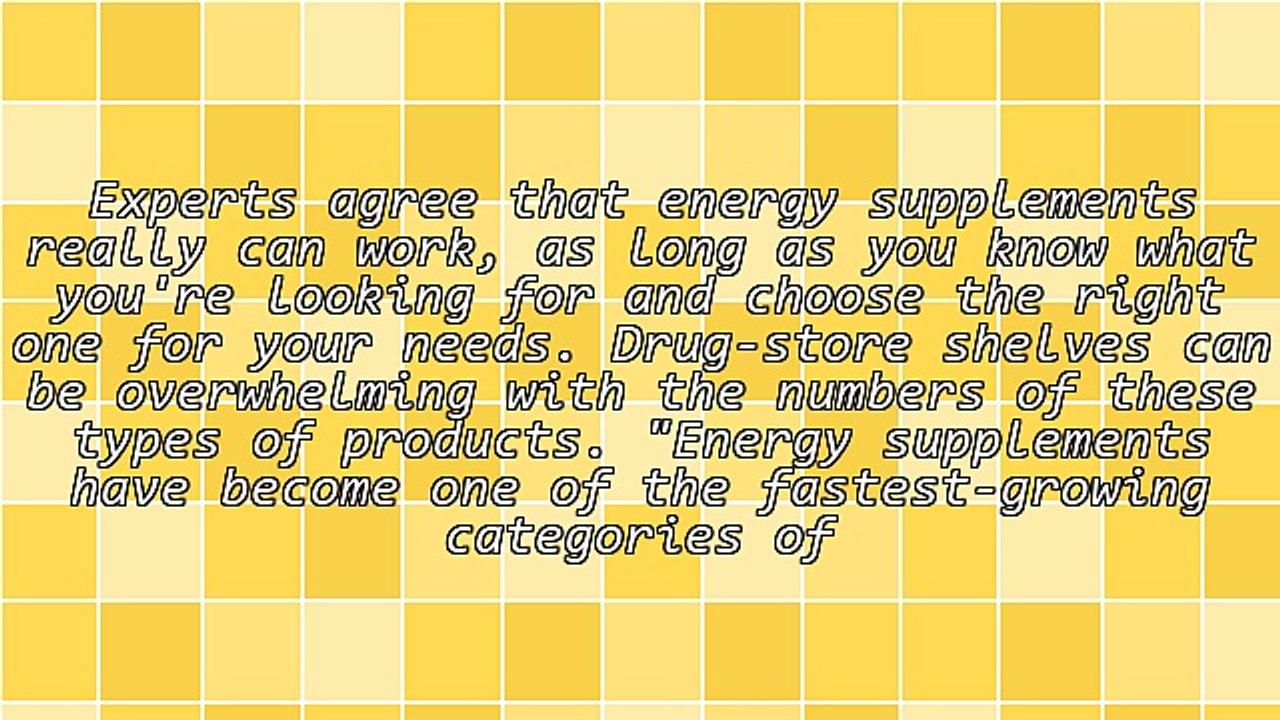 How Energy Supplements Really Work
