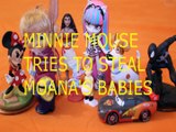 Toy MINNIE MOUSE TRIES TO STEAL MOANA'S BABIES   MASHA MINION BOOTS ROCHELLE MAX MCQUEEN SPIDERMAN