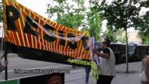 Protesta de Greenpeace ante la embajada de EE.UU. en Madrid 