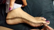 Beautiful and easy feet - leg mehndi design tutorial | SiyaArt