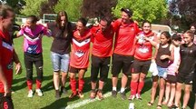La joie des fille de Sud Lyonnais 2013 après leur victoire contre l'AS La Sanne en barrage interditrict