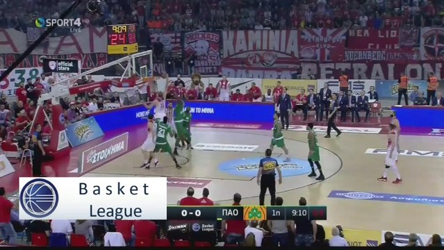 Το εντυπωσιακό put-back κάρφωμα του Νίκολα Μιλουτίνοφ - Ολυμπιακός vs Παναθηναϊκός - 11.06.2017