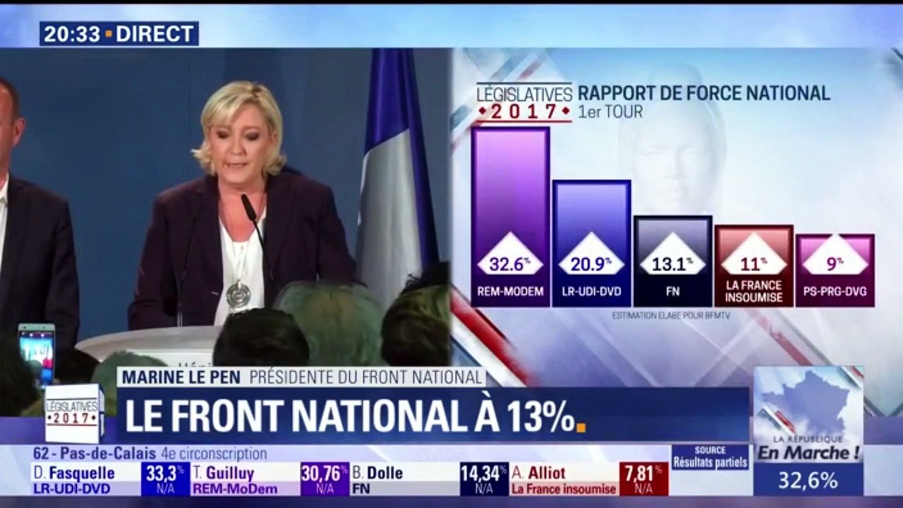 "Nous avons des réserves de voix considérables." Marine Le Pen appelle "les patriotes" à voter dimanche prochain