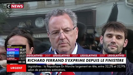 Richard Ferrand s'exprime depuis le Finistère
