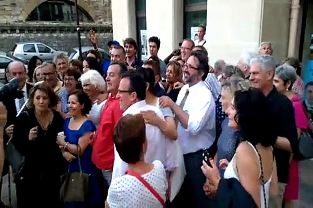 La joie autour de JF Cesarini, en tête de la 1r...
