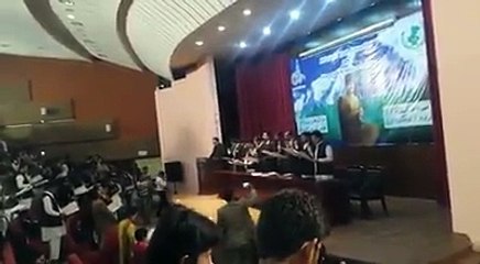 Oath of Shaheer Sialvi by Grandson of Alama Iqbal. State Youth Parliament.Pakistan