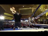 Leo Satna Cruz Shadowing Boxing At MGM - EsNews Boxing