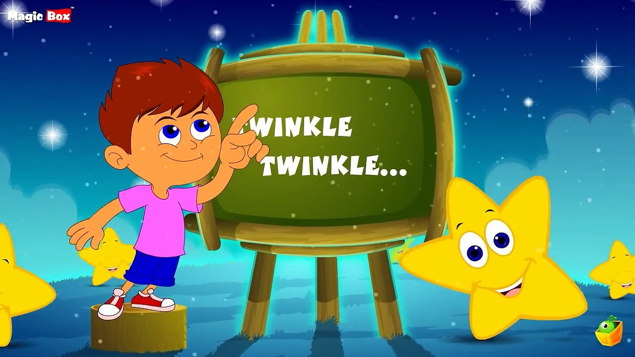 Karaoke- Twinkle Twinkle Little Star - Songs With Lyrics - Cartoon-Animated Rhymes For Kids