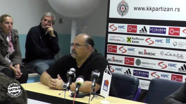 Andrić i Džikić konferencija za medije nakon utakmice Partizan -Cibona 07.10.2016