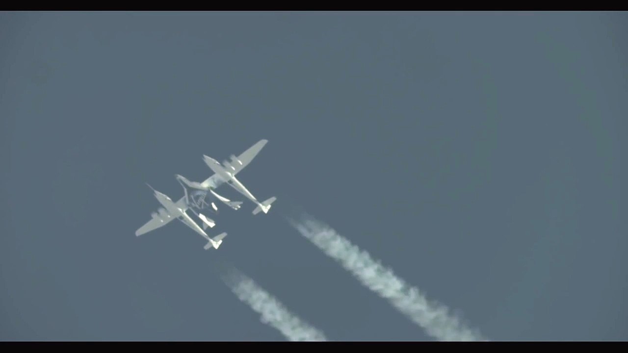 SpaceShipTwo -- Telescope View of First Rocket-Powered Test Flight
