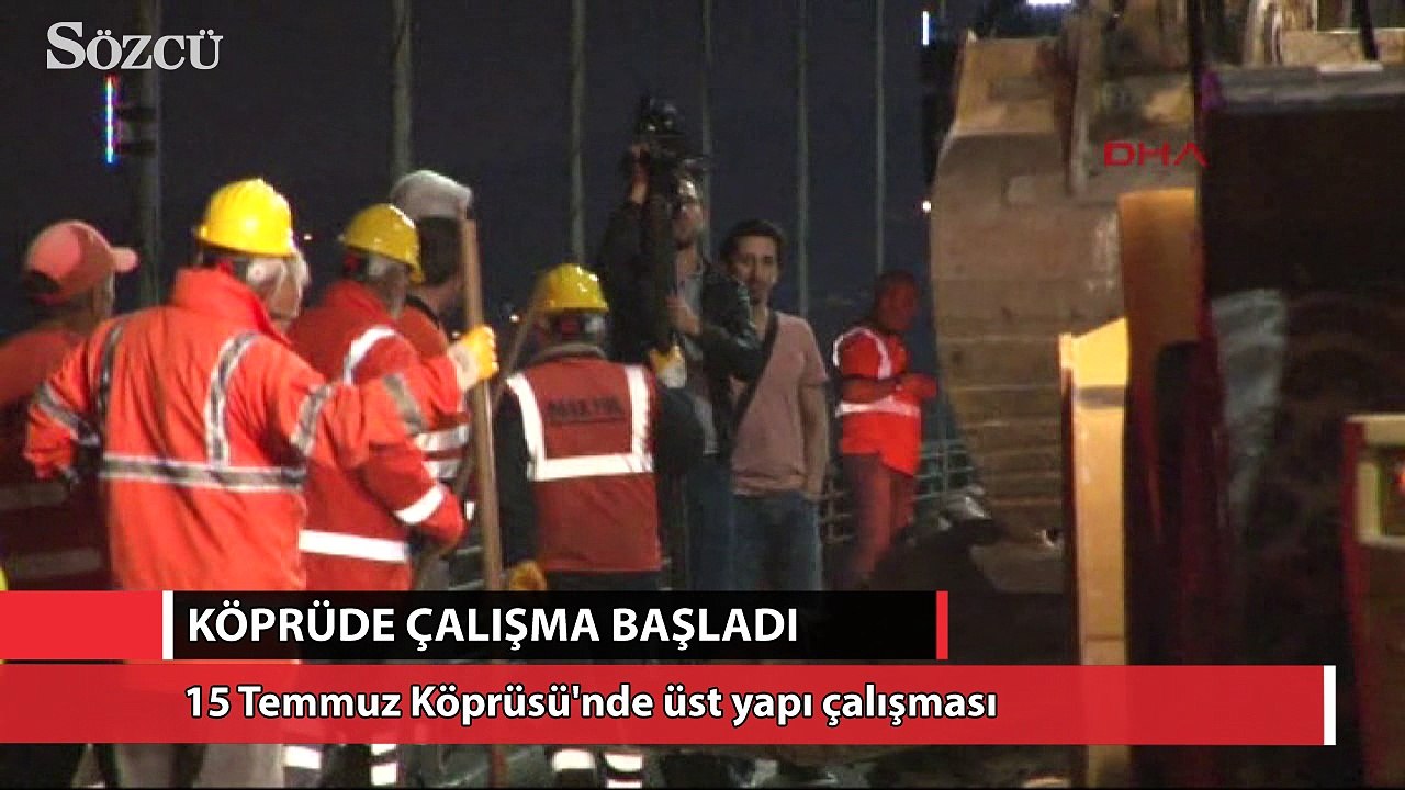 15 Temmuz Köprüsü'nde üst yapı çalışmaları başladı