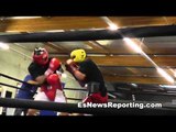 Marcos Maidana vs Andy Ruiz Light Sparring - EsNews Boxing