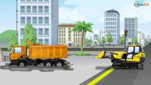 Camión y Excavadora - Caricaturas de carros - Camiones infantiles - Coches para niños!