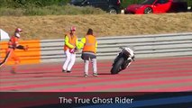 90.SCARY! DEAD RiDER rides his own bike during the race!!!