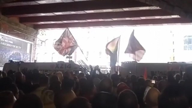 Manchester rally 'Against Hate' led by former EDL leader Tommy Robinson turns nasty