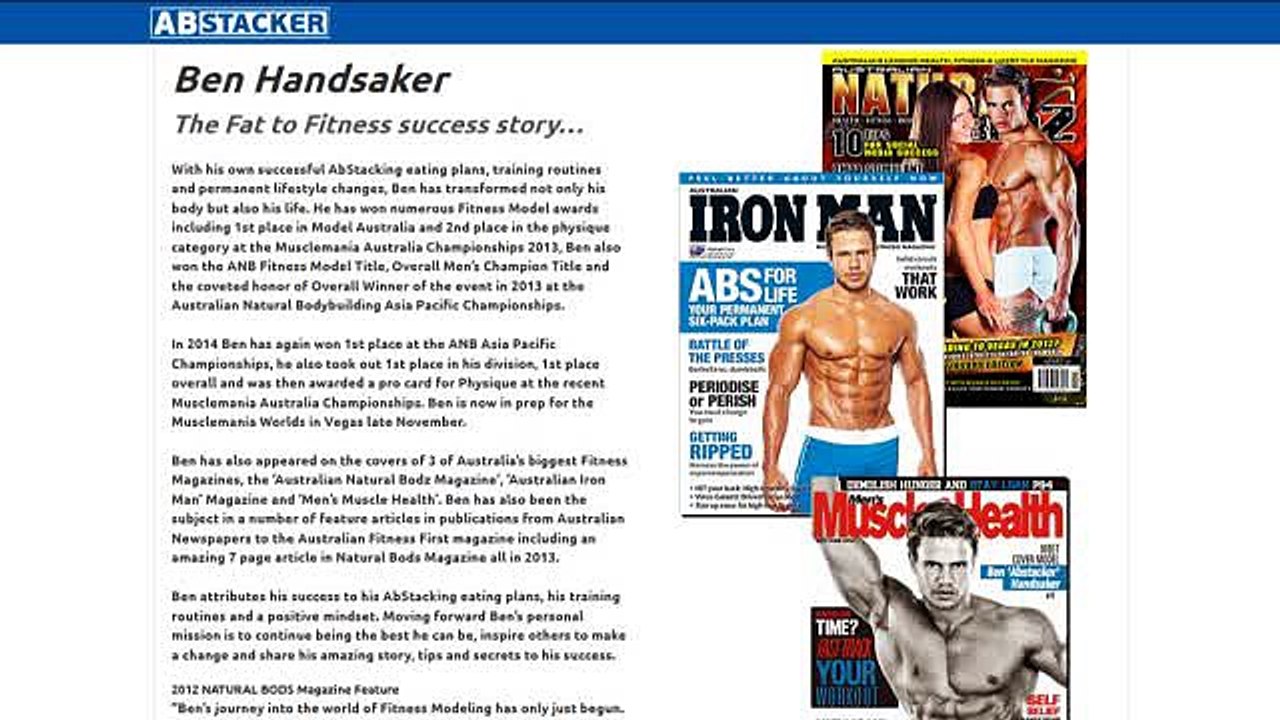 Abstacker, From FAT to Fitness Model. Drop fat build muscle.
