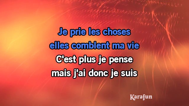 Jean-Jacques Goldman - Les choses KARAOKE / INSTRUMENTAL