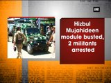 Hizbul Mujahideen module busted, 2 militants arrested