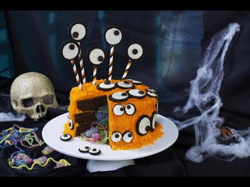 Halloween : Gâteau Monstre rempli de bonbons !