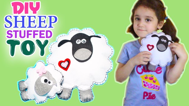 DIY Shaun The Sheep Plushie / How to make cute sheep crafts for kids / NO FABRIC / SEW or NO SEW by FUNKARIYAN