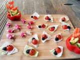 Recette enfants : apéro tomates cerises coccinelle et radis roses souris