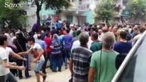 Halk, minik Ceylin'in ölü bulunduğu eve saldırdı