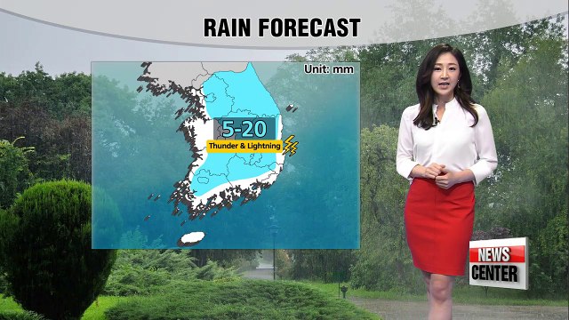 Rain from Gangwon-do expands nationwide by tomorrow