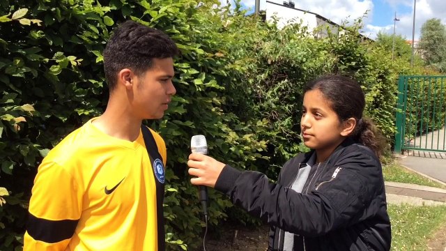Interview de Victor Routier, clg E Thomas de Le Quesnoy. Chut de France UNSS de football. Saint Amand Les Eaux,Juin 2017