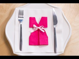 DIY : Pliage de serviette en forme de robe