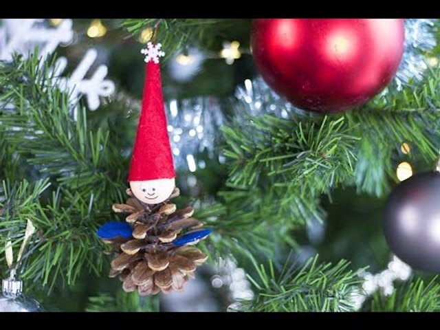 DIY Noël - Lutin en pomme de pin pour décorer votre sapin