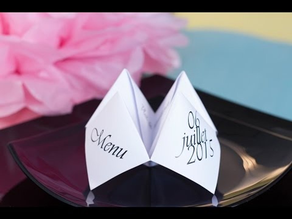 DIY Déco de table : Menu Origami - Pliage