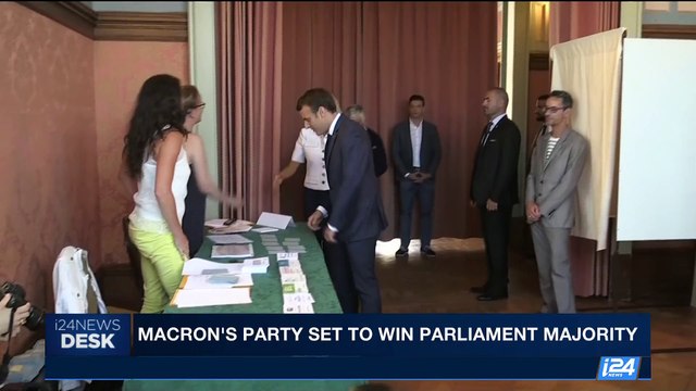 i24NEWS DESK | Macron's party set to win parliament majority | Monday, June 12th 2017