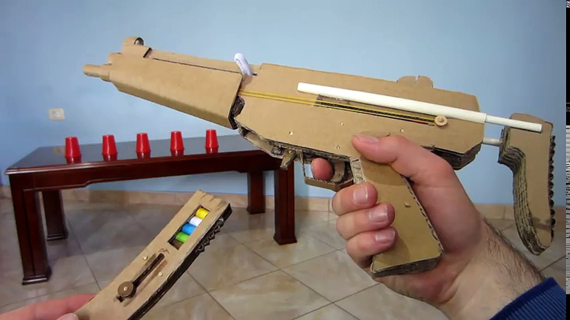 How To Make A Cardboard Gun That Shoots Paper Bullets Easy