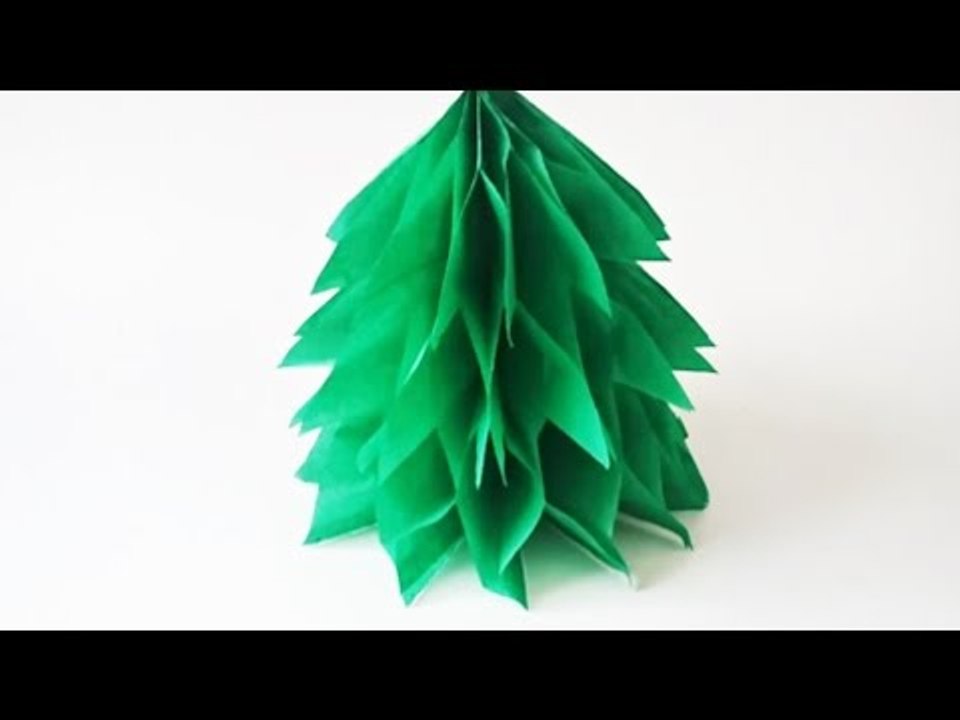 Bricolage Noël. Comment faire un sapin de Noël en papier de soie