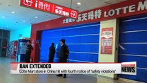 Lotte Mart store in China hit with fourth notice to halt operations since March