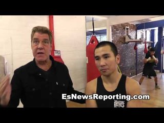 trainer joe goossen and boxing star King Tug of mongolia