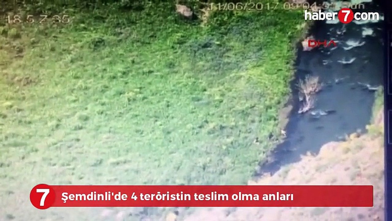 Teröristler teslim olma anı