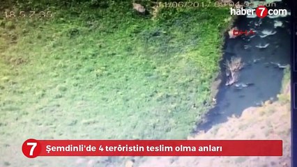 Teröristler teslim olma anı