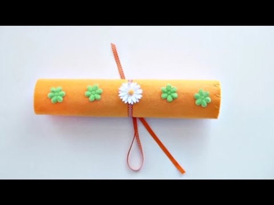 Bricolage rentrée. Fabriquer une pochette pour feutres ou crayons