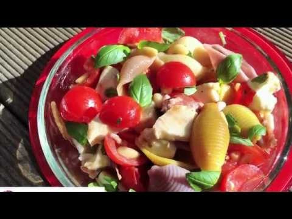 Recette Salade de pâtes colorée - Les P'tites R...