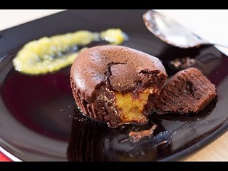 Coeur coulant chocolat mangue (gâteau moelleux)