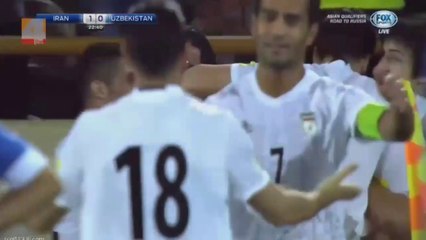 1-0 Sardar Azmoun Goal - Iran vs Uzbekistan 12.06.2017 [HD]